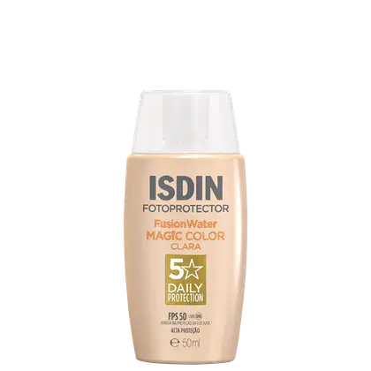 ISDIN Fusion Water 5 Stars FPS50 Color Clara - Protetor Solar Facial com Cor 50ml
